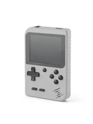 BOWSER. Console de jeux portable avec 256 jeux classiques – Gris