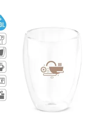 MACHIATO CUP. Borosilicate glass cup 350 mL