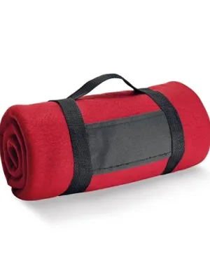 THORPE. Couverture polaire (180 g/m²) avec poignée amovible – Rouge