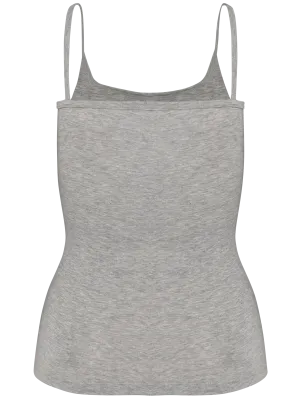 Ladies' strappy tank top – Light grey heather