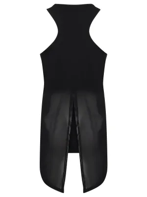 Women's Open Back Vest Top – Black
