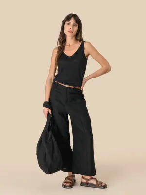 Ladies' linen tank top