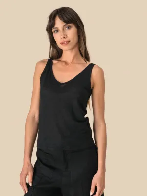 Ladies' linen tank top