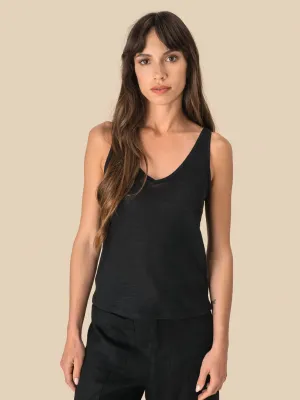 Ladies' linen tank top