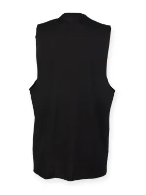 Men's flared tank top – Black