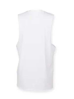 Men's flared tank top – White