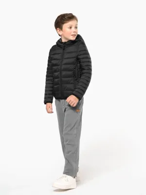 Kids' lightweight hooded padded jacket