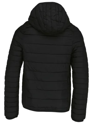 Kids' lightweight hooded padded jacket – Black