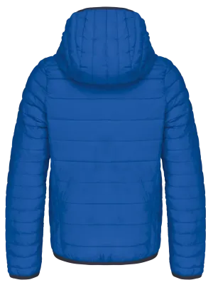 Kids' lightweight hooded padded jacket – Light Royal Blue