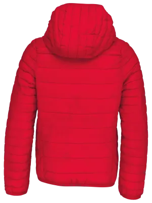 Kids' lightweight hooded padded jacket – Red