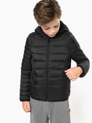 Kids' lightweight hooded padded jacket