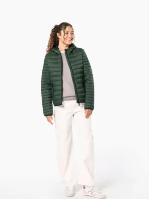 Ladies' lightweight hooded padded jacket