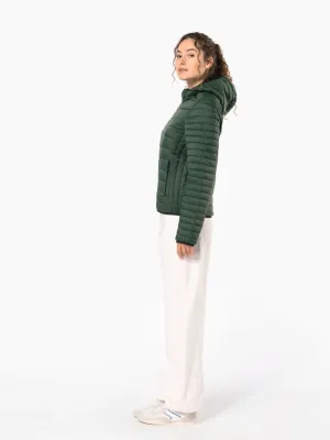Ladies' lightweight hooded padded jacket