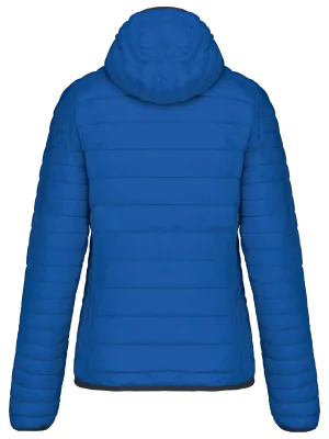 Ladies' lightweight hooded padded jacket – Light Royal Blue