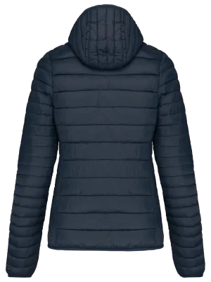 Ladies' lightweight hooded padded jacket – Navy