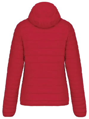 Ladies' lightweight hooded padded jacket – Red