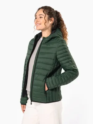 Ladies' lightweight hooded padded jacket