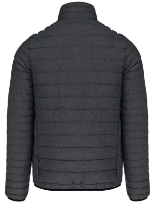 Men's lightweight padded jacket – Marl Dark Grey