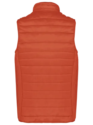 Men’s lightweight sleeveless padded jacket – Burnt Ochre
