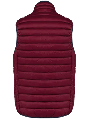 Men’s lightweight sleeveless padded jacket – Wine