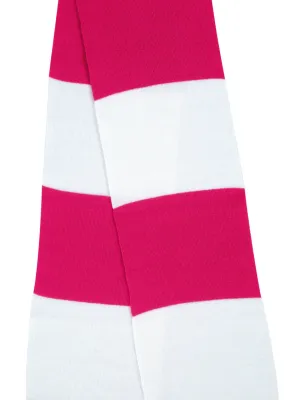 Écharpe bicolore "Team" – Fuchsia / White