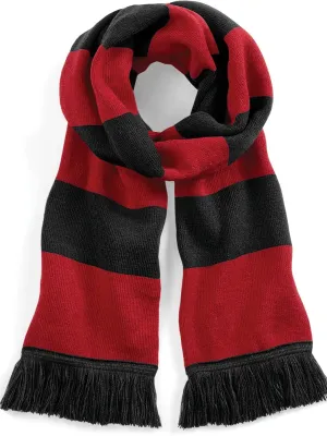 Men's Stadium striped scarf – Black / Classic Red