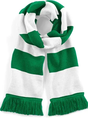 Men's Stadium striped scarf – Kelly Green / White