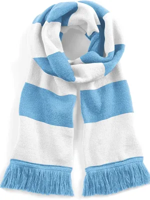 Men's Stadium striped scarf – Sky Blue / White
