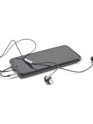 VIBRATION. Ecouteurs avec micro en metal et ABS