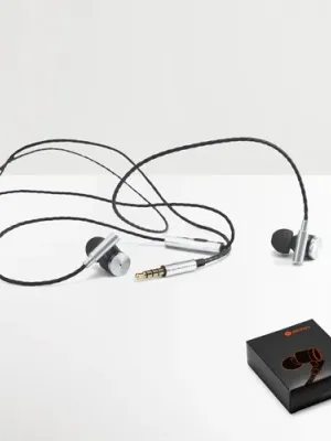 VIBRATION. Ecouteurs avec micro en metal et ABS