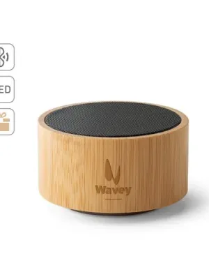 ARBER. Altavoz portátil de 3W con 4h de autonomía, fabricado en bambú y ABS reciclado (100 % rABS)
