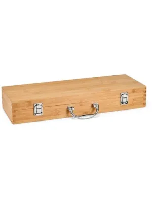 KABSA. Juego de utensilios para barbacoa en caja de bambú