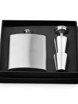 NOVAK. Stainless steel bottle and glasses set 200 mL