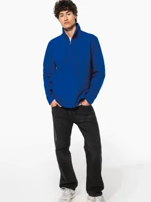 Enzo > Zip neck microfleece jacket