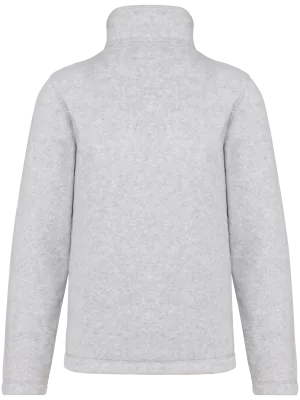 Enzo > Zip neck microfleece jacket – Ash Heather