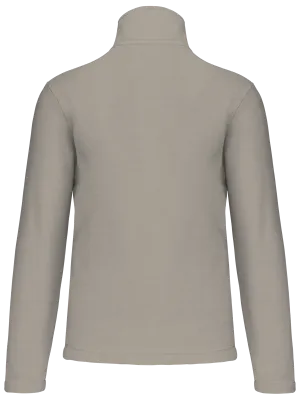 Enzo > Zip neck microfleece jacket – Beige