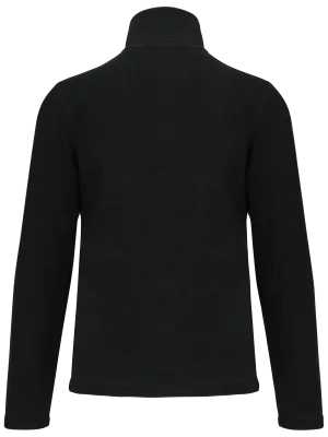 Enzo > Zip neck microfleece jacket – Black