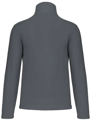 Enzo > Zip neck microfleece jacket – Convoy Grey
