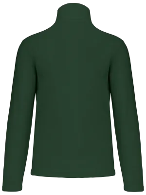 Enzo > Zip neck microfleece jacket – Forest Green