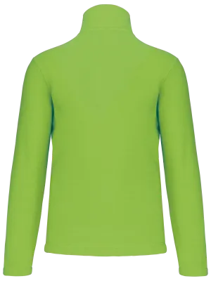 Enzo > Zip neck microfleece jacket – Lime
