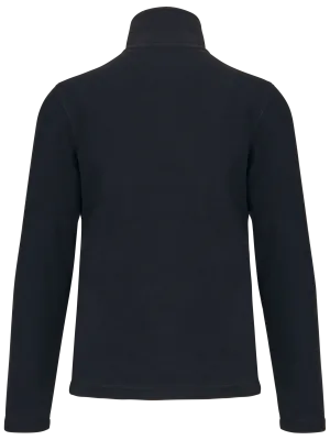 Enzo > Zip neck microfleece jacket – Navy