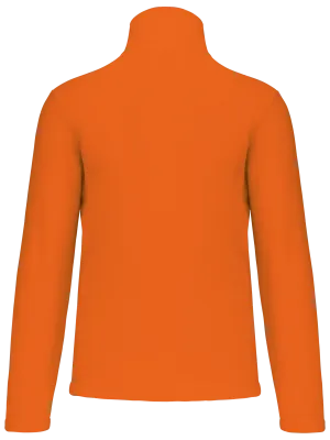 Enzo > Zip neck microfleece jacket – Orange