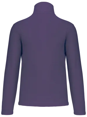 Enzo > Zip neck microfleece jacket – Purple