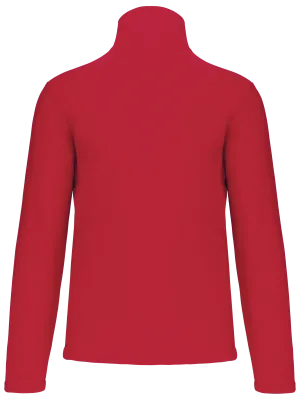 Enzo > Zip neck microfleece jacket – Red