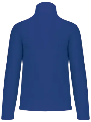Enzo > Zip neck microfleece jacket – Royal Blue