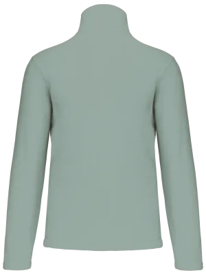 Enzo > Zip neck microfleece jacket – Sage