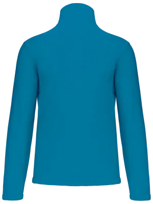 Enzo > Zip neck microfleece jacket – Tropical Blue