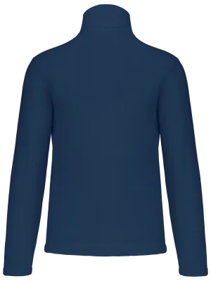 Enzo > Zip neck microfleece jacket – True Indigo