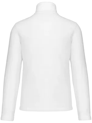 Enzo > Zip neck microfleece jacket – White