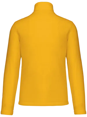 Enzo > Zip neck microfleece jacket – Yellow